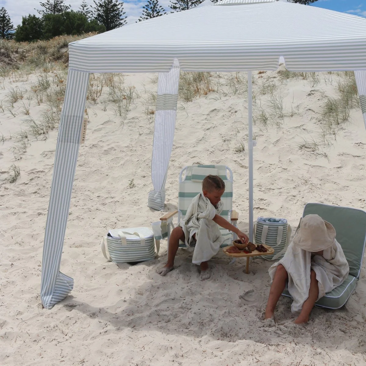 Deluxe Beach Chair  - Sea Sage Stripe - Image 3